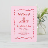 Invitation Déjeuner du jour de Galentine (Debout devant)
