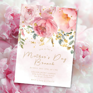 Invitation Déjeuner du jour de la fête des Mères Floral ro
