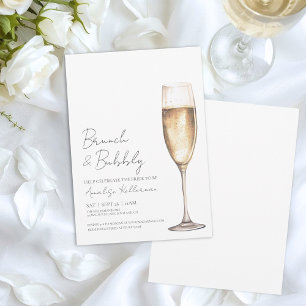 Invitation Déjeuner Élégant Et Baptême De Fiançailles Pétilla