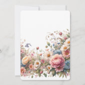 Invitation Déjeuner élégant floral de la fête des mères  (Dos)