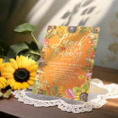 Invitation Déjeuner et Fête des mariées Bubbly Feuille Citrou