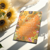 Invitation Déjeuner et Fête des mariées Bubbly Feuille Citrou