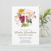 Invitation Déjeuner féminin de la Croix Florale rose (Debout devant)