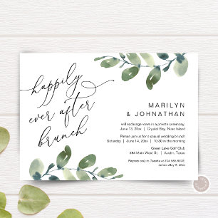 Invitation Déjeuner festif Happily Ever After Décoration végé