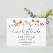 Invitation Déjeuner fleur sauvage avec l'invitation de la dou (Debout devant)