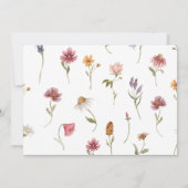 Invitation Déjeuner fleur sauvage avec l'invitation de la dou (Dos)