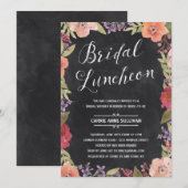 Invitation Déjeuner floral de Fête de la mariée de la (Devant / Derrière)