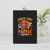 Invitation Déjeuner Lady Gobble Squad Thanksgiving Turquie Dé (Debout devant)
