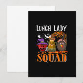 Invitation Déjeuner Lady Squad Thanksgiving Halloween Fall Tr (Devant / Derrière)