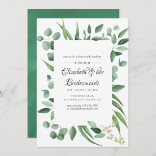 Invitation Déjeuner Mariage Eucalyptus Greenery