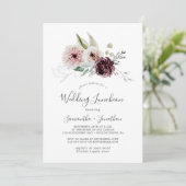 Invitation Déjeuner Mariage Floral Romance (Debout devant)