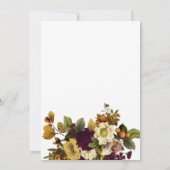 Invitation Déjeuner nuptial automne floral cuivre nuptiale do (Dos)