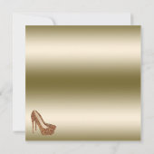 Invitation Déjeuner nuptial Black Gold| Fête de l'mariée Mari (Dos)