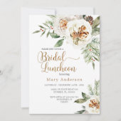 Invitation Déjeuner nuptial blanc de Noël (Devant)