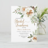 Invitation Déjeuner nuptial blanc de Noël (Debout devant)