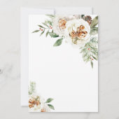 Invitation Déjeuner nuptial blanc de Noël (Dos)