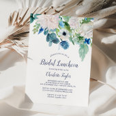 Invitation Déjeuner nuptial classique de fleurs blanches