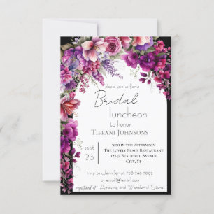 Invitation Déjeuner nuptial d'Arc Floral Rose