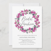 Invitation Déjeuner nuptial de couronnes pourpres de Bougainv (Devant)