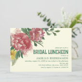 Invitation Déjeuner nuptial de fleurs florissantes (Debout devant)