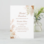 Invitation Déjeuner nuptial de la Pampas Grass Orchid de Terr (Debout devant)