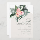 Invitation Déjeuner nuptial de l'Arc floral tropical (Devant / Derrière)