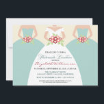 Invitation Déjeuner nuptial de mariée et d'épouse (bord de me<br><div class="desc">Plusieurs choix de couleurs sont disponibles pour ce design. Si vous avez besoin de cartes RSVP, cartes de boîtier, cartes de cartes, cartes de réception ou tout autre produit correspondant à ce design, contactez-moi. Je suis heureux de créer tout produit que vous aimez correspondre à ce design. Je peux correspondre...</div>