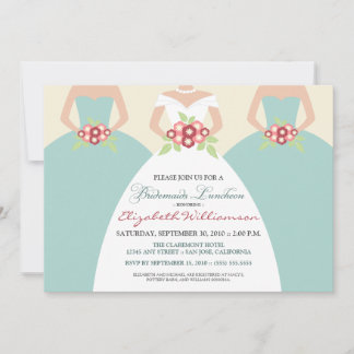Invitation Déjeuner nuptial de mariée et d'épouse (bord de me