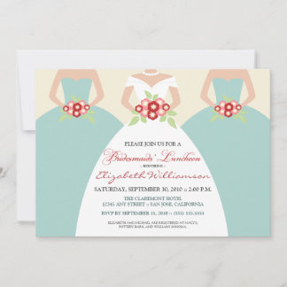Invitation Déjeuner nuptial de mariée et d'épouse (bord de me