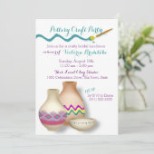 Invitation Déjeuner nuptial de poterie (Debout devant)