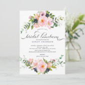 Invitation Déjeuner nuptial de Roses et pivoines (Debout devant)