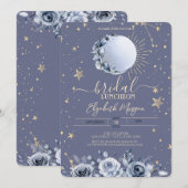 Invitation Déjeuner nuptial des Roses de la Lune Bleue (Devant / Derrière)