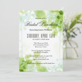 Invitation Déjeuner nuptial du jardin Feuille du printemps (Debout devant)