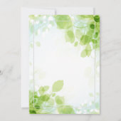 Invitation Déjeuner nuptial du jardin Feuille du printemps (Dos)