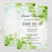Invitation Déjeuner nuptial du jardin Feuille du printemps (Devant / Derrière)