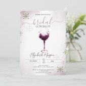 Invitation Déjeuner nuptial en verre de vin de Bourgogne (Debout devant)