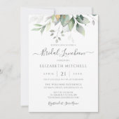 Invitation Déjeuner nuptial Feuille Eucalyptus Green (Devant)