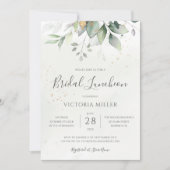 Invitation Déjeuner nuptial Feuille Eucalyptus Green (Devant)