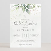 Invitation Déjeuner nuptial Feuille Eucalyptus Green
