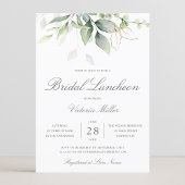 Invitation Déjeuner nuptial Feuille Eucalyptus Green