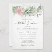 Invitation Déjeuner nuptial Feuille Eucalyptus Green (Devant)