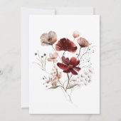 Invitation Déjeuner nuptial Fleur sauvage de cadre de rouille (Dos)