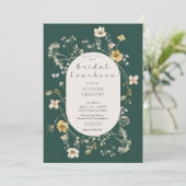 Invitation Déjeuner nuptial Fleur sauvage rustique (Debout devant)