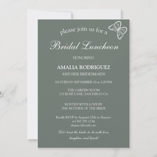 Invitation Déjeuner nuptial Fleurs de prairie (Devant)