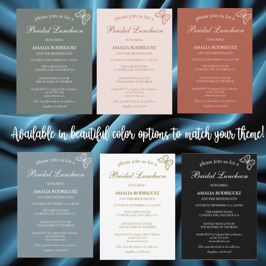 Invitation Déjeuner nuptial Fleurs de prairie