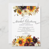 Invitation Déjeuner nuptial floral Bouquet d'automne (Devant)