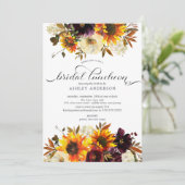 Invitation Déjeuner nuptial floral Bouquet d'automne (Debout devant)