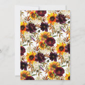 Invitation Déjeuner nuptial floral Bouquet d'automne (Dos)