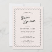 Invitation Déjeuner nuptial minimaliste et simple à coquille (Devant)