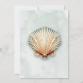Invitation Déjeuner nuptial moderne de Coastal Seashell Aqua (Dos)